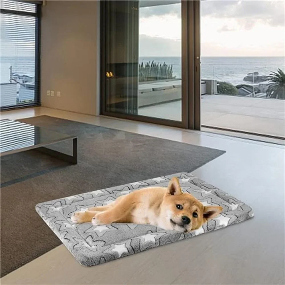 Dog Bed Mat Dog Crate Pad Reversible Kennel Pad, Grey